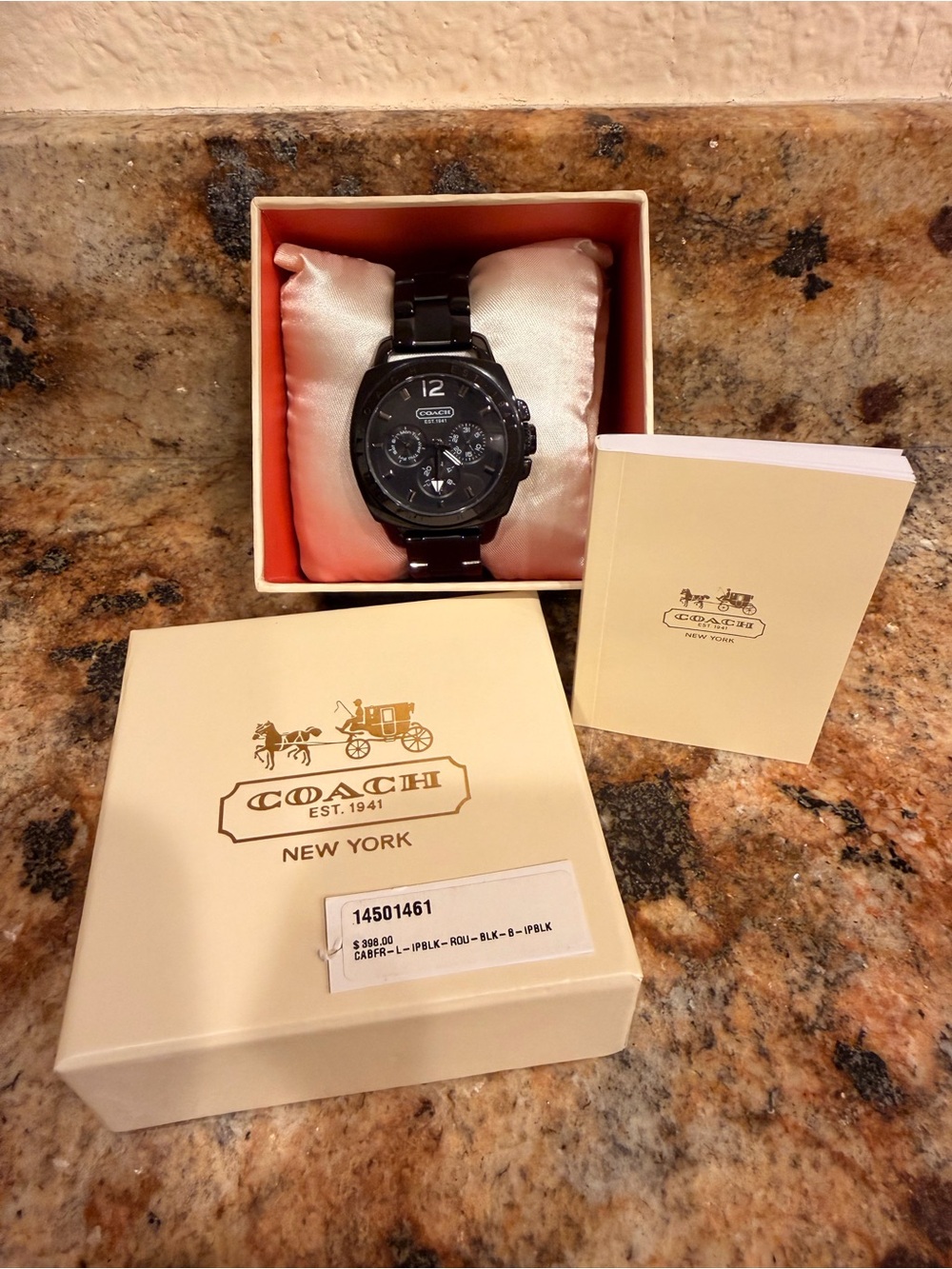 COACH Women’s Boyfriend Chronogrpah Watch - Black